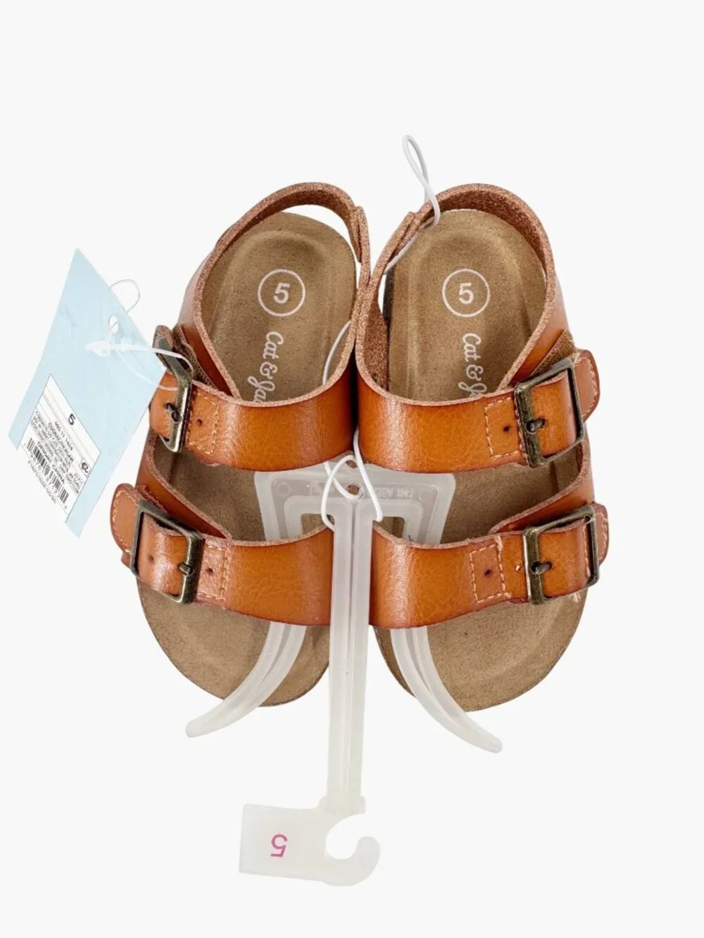NEW Cat & Jack Toddler Reagan Footbed Sandals -  Cognac - Size 5